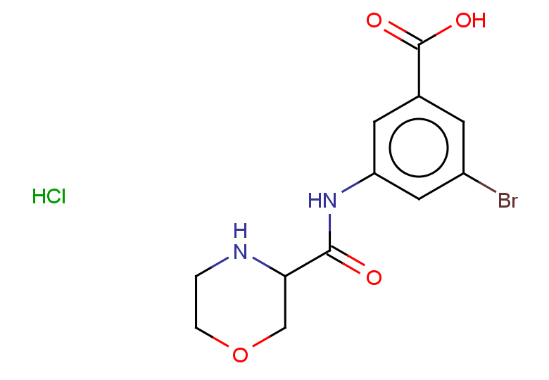 3-bromo-5-(morpholine-3-amido)benzoic acid hydrochloride