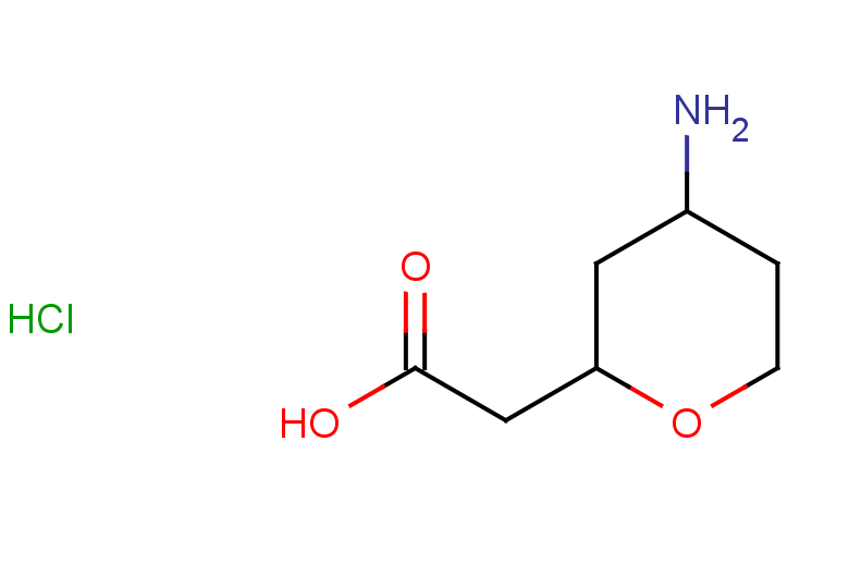 2-(4-aminooxan-2-yl)acetic acid hydrochloride, Mixture of diastereomers