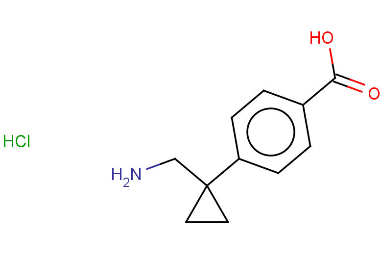 4-[1-(aminomethyl)cyclopropyl]benzoic acid hydrochloride