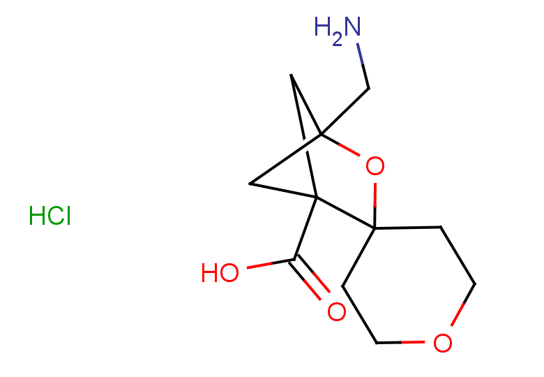 4-(aminomethyl)-3-oxaspiro[bicyclo[2.1.1]hexane-2,4'-oxane]-1-carboxylic acid hydrochloride