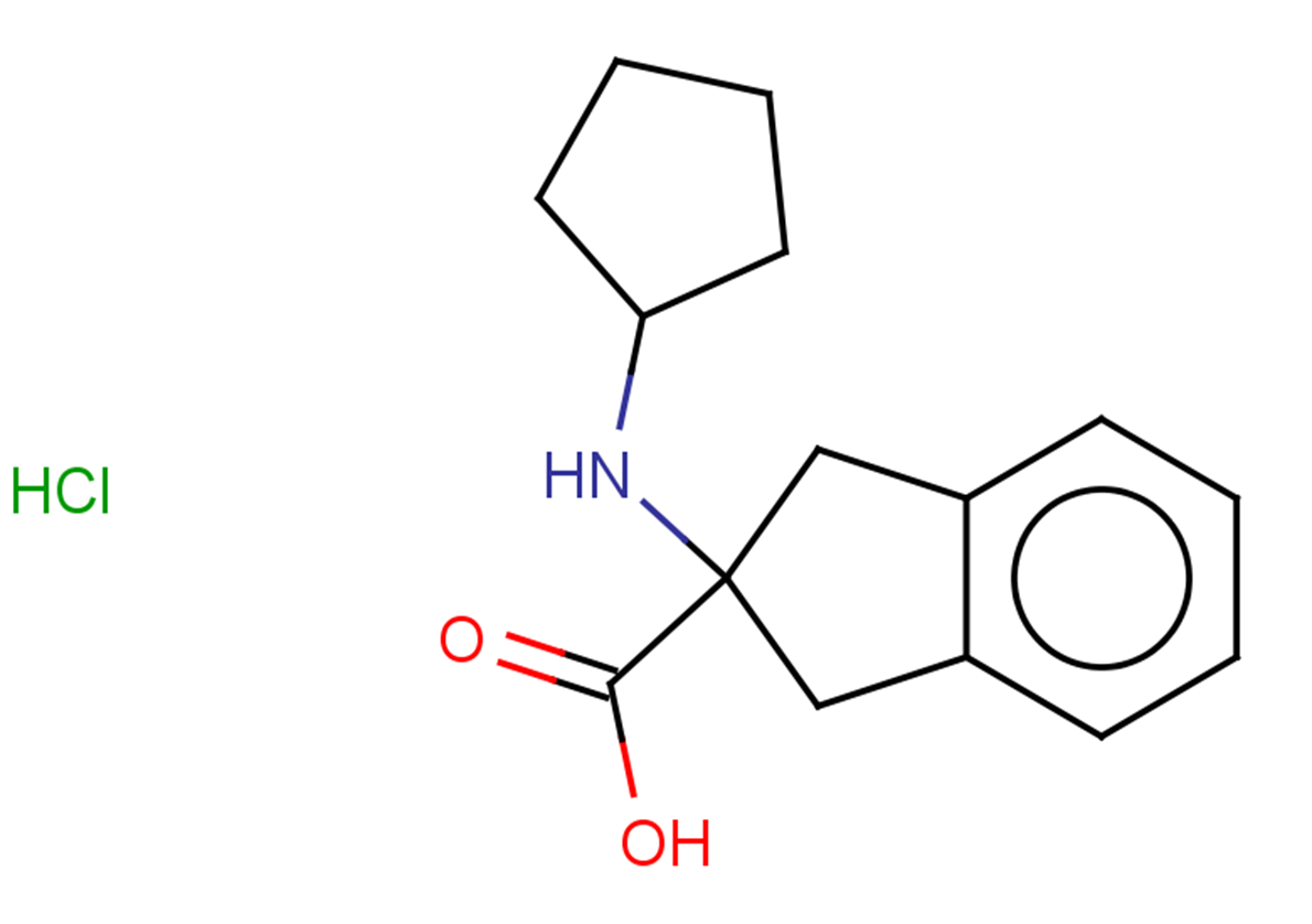 2-(cyclopentylamino)-2,3-dihydro-1H-indene-2-carboxylic acid hydrochloride