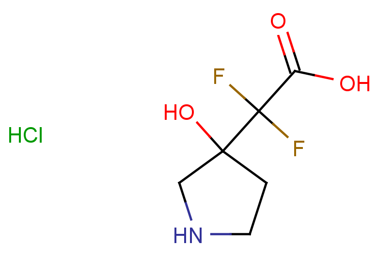 2,2-difluoro-2-(3-hydroxypyrrolidin-3-yl)acetic acid hydrochloride