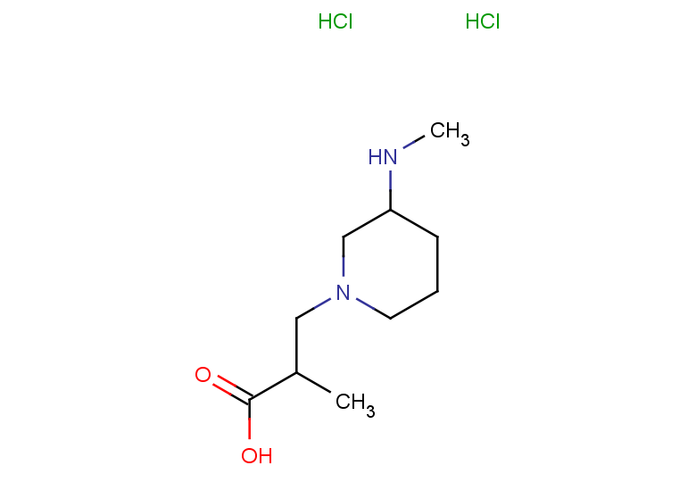 2-methyl-3-[3-(methylamino)piperidin-1-yl]propanoic acid dihydrochloride