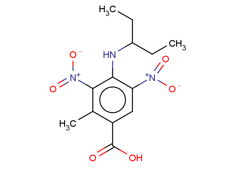 2-methyl-3,5-dinitro-4-[(pentan-3-yl)amino]benzoic acid