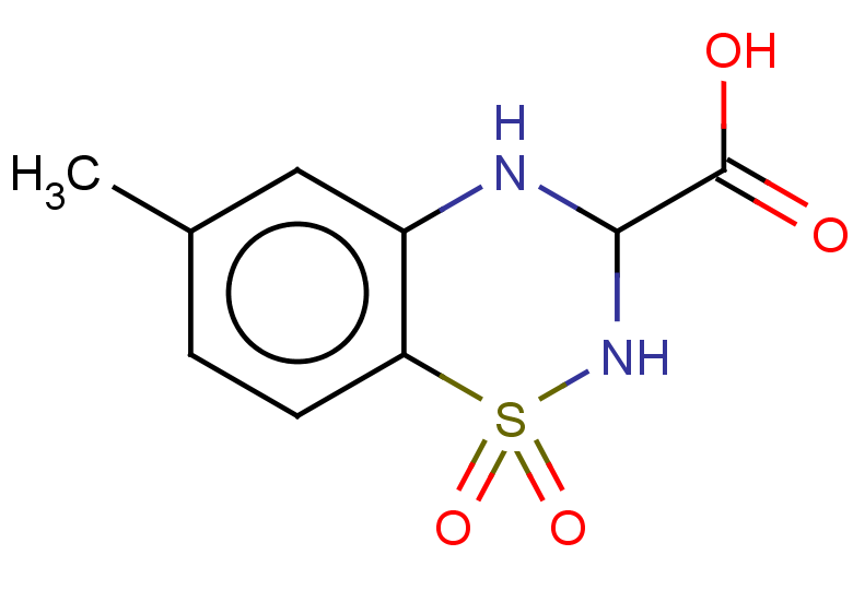 6-methyl-1,1-dioxo-3,4-dihydro-2H-1,2,4-benzothiadiazine-3-carboxylic acid