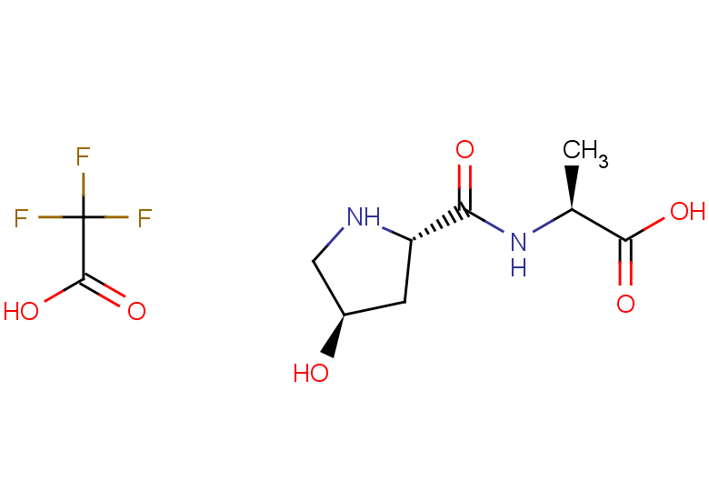 (2S)-2-{[(2S,4R)-4-hydroxypyrrolidin-2-yl]formamido}propanoic acid, trifluoroacetic acid
