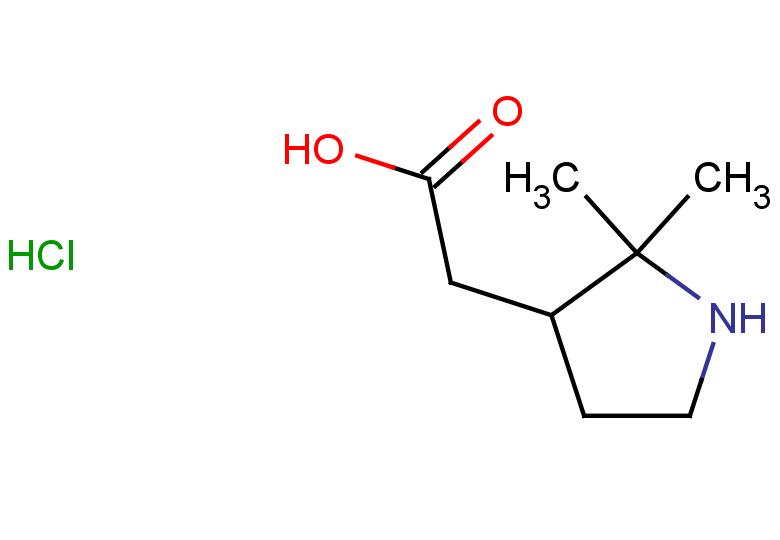2-(2,2-dimethylpyrrolidin-3-yl)acetic acid hydrochloride