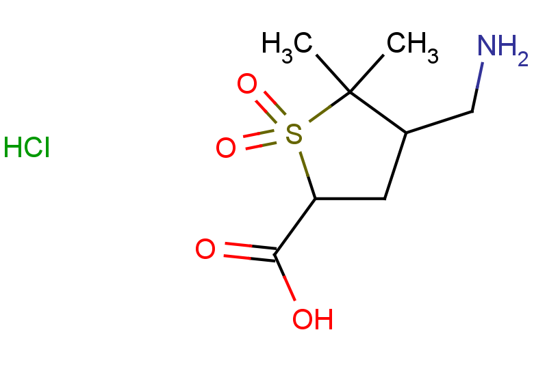 4-(aminomethyl)-5,5-dimethyl-1,1-dioxo-1lambda6-thiolane-2-carboxylic acid hydrochloride, Mixture of diastereomers