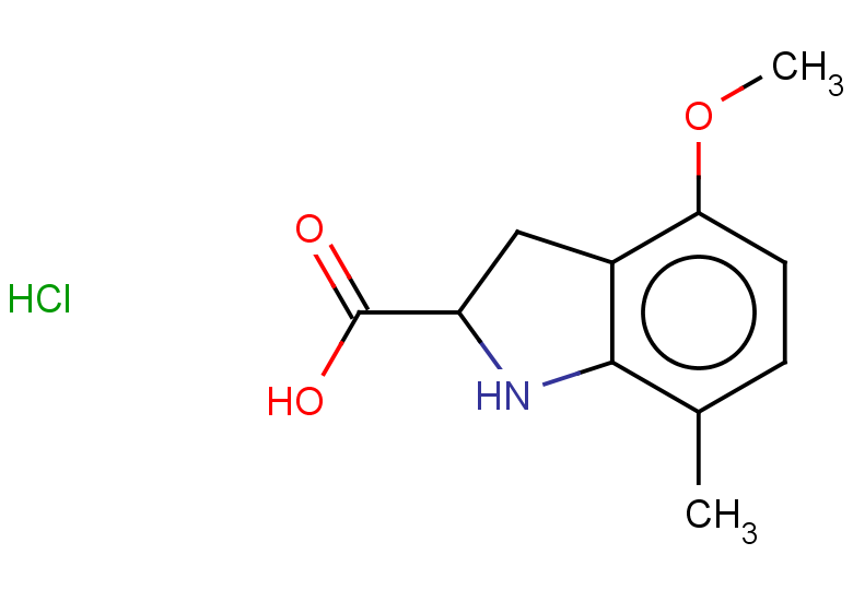 4-methoxy-7-methyl-2,3-dihydro-1H-indole-2-carboxylic acid hydrochloride
