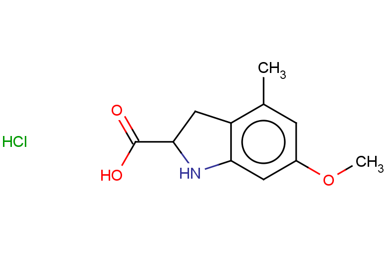 6-methoxy-4-methyl-2,3-dihydro-1H-indole-2-carboxylic acid hydrochloride