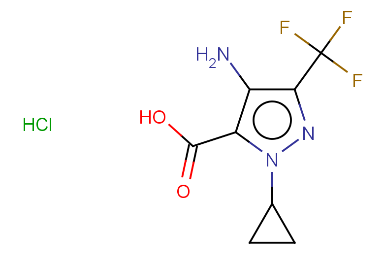 4-amino-1-cyclopropyl-3-(trifluoromethyl)-1H-pyrazole-5-carboxylic acid hydrochloride