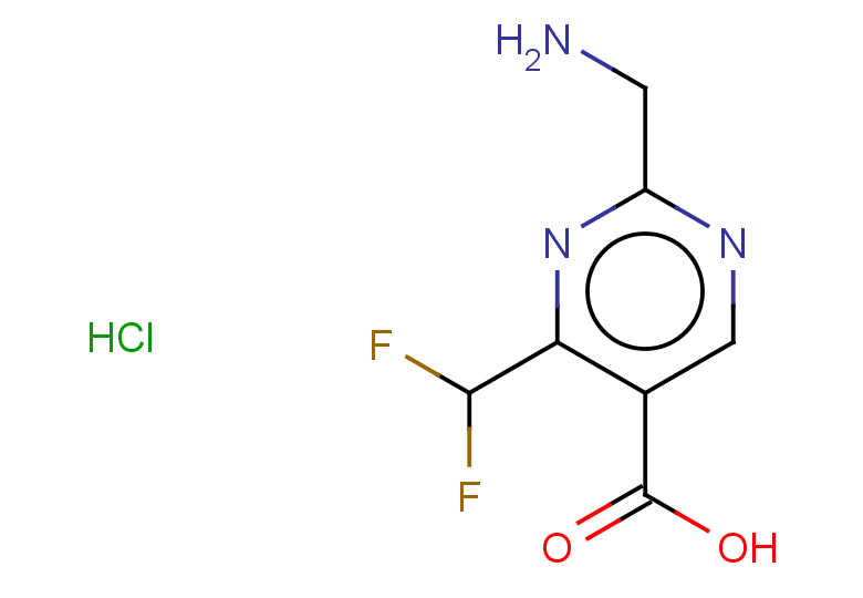 2-(aminomethyl)-4-(difluoromethyl)pyrimidine-5-carboxylic acid hydrochloride