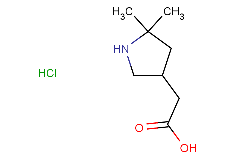 2-(5,5-dimethylpyrrolidin-3-yl)acetic acid hydrochloride