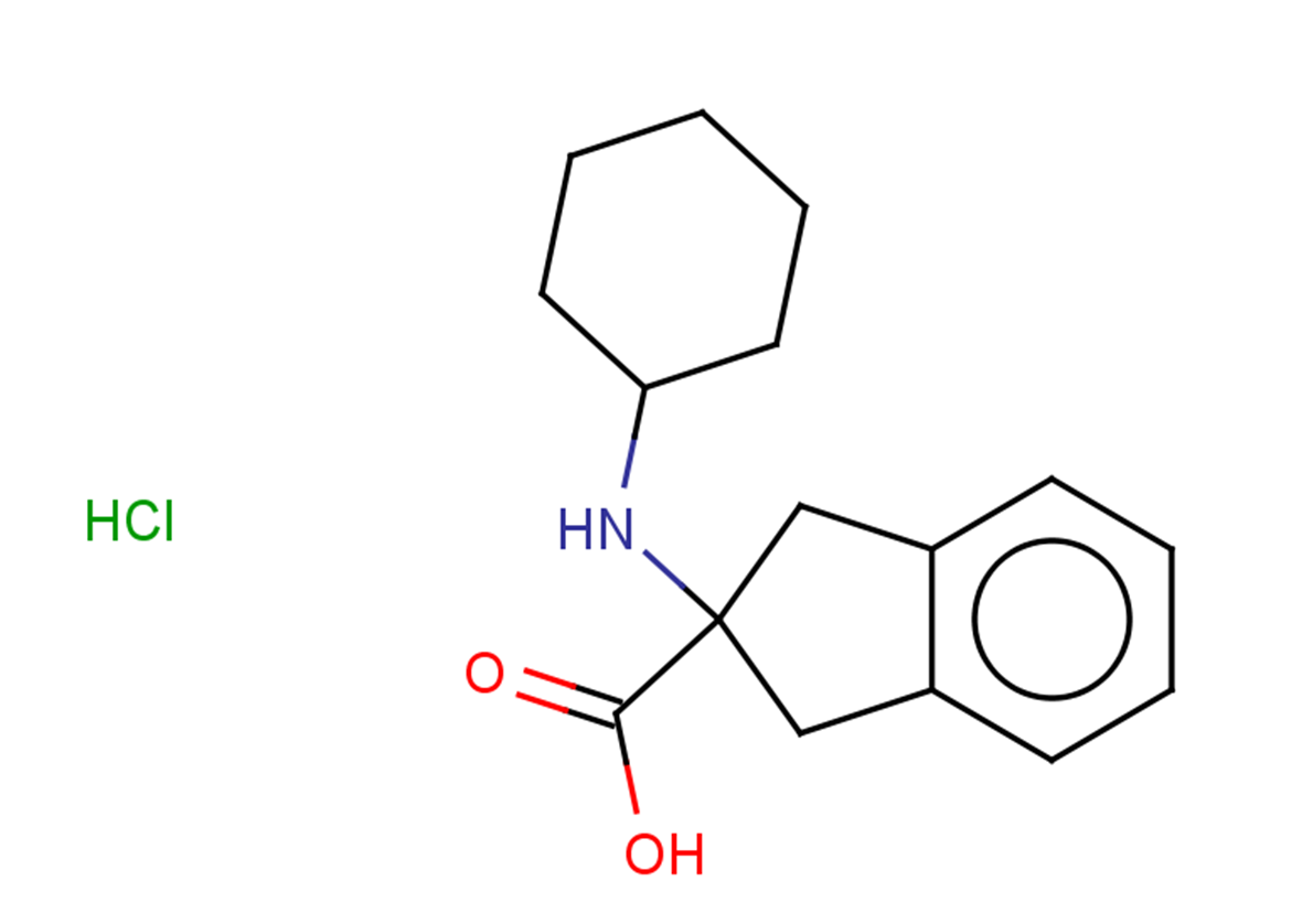 2-(cyclohexylamino)-2,3-dihydro-1H-indene-2-carboxylic acid hydrochloride