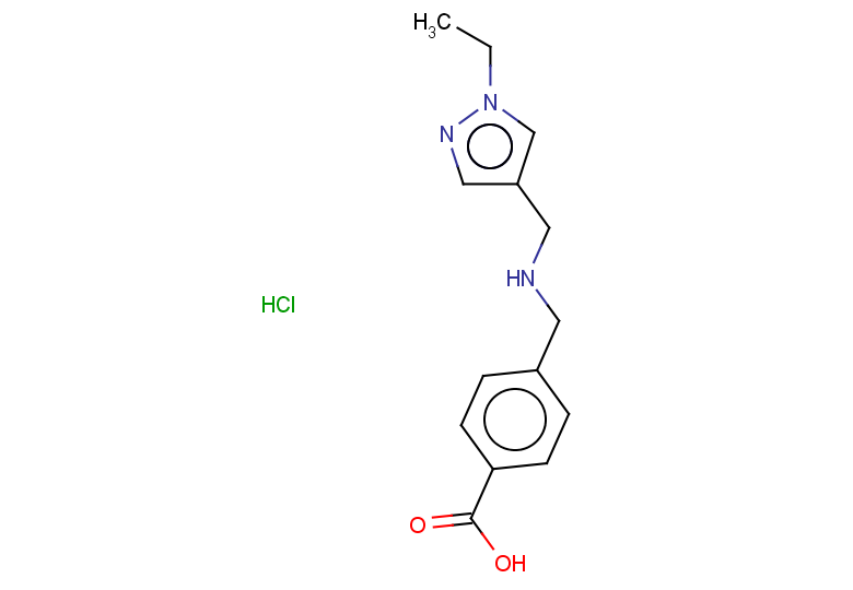 4-({[(1-ethyl-1H-pyrazol-4-yl)methyl]amino}methyl)benzoic acid hydrochloride