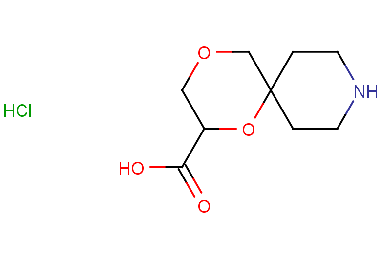 1,4-dioxa-9-azaspiro[5.5]undecane-2-carboxylic acid hydrochloride