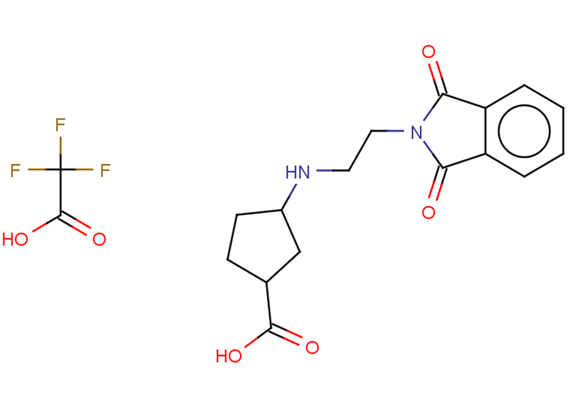 3-{[2-(1,3-dioxo-2,3-dihydro-1H-isoindol-2-yl)ethyl]amino}cyclopentane-1-carboxylic acid, trifluoroacetic acid