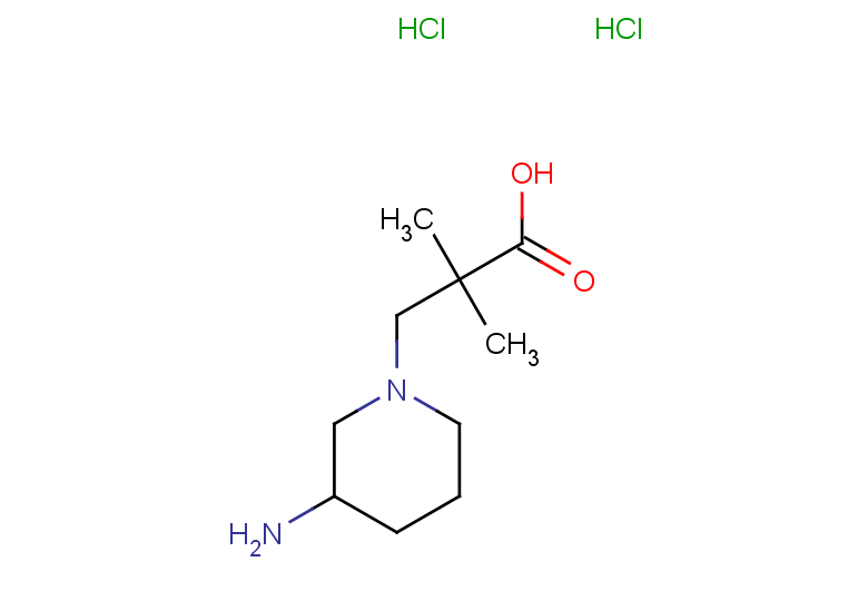 3-(3-aminopiperidin-1-yl)-2,2-dimethylpropanoic acid dihydrochloride