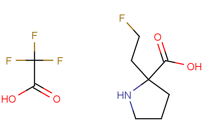 2-(2-fluoroethyl)pyrrolidine-2-carboxylic acid, trifluoroacetic acid