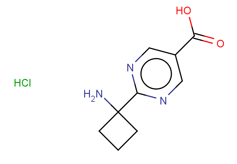 2-(1-aminocyclobutyl)pyrimidine-5-carboxylic acid hydrochloride