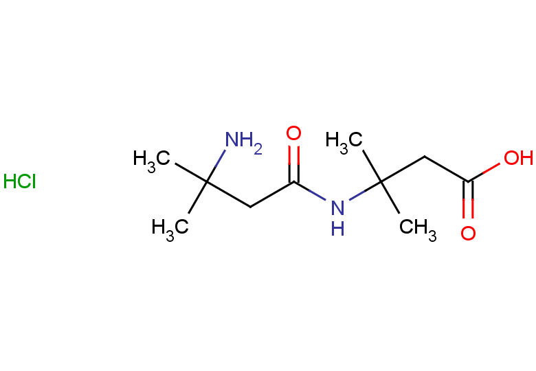 3-(3-amino-3-methylbutanamido)-3-methylbutanoic acid hydrochloride