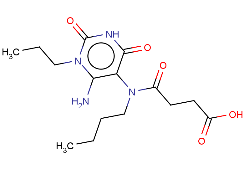 3-[(6-amino-2,4-dioxo-1-propyl-1,2,3,4-tetrahydropyrimidin-5-yl)(butyl)carbamoyl]propanoic acid