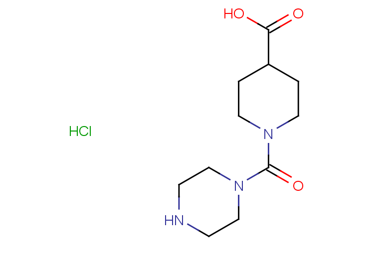 1-(piperazine-1-carbonyl)piperidine-4-carboxylic acid hydrochloride