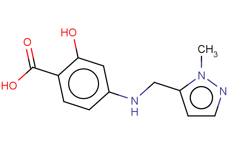 2-hydroxy-4-{[(1-methyl-1H-pyrazol-5-yl)methyl]amino}benzoic acid