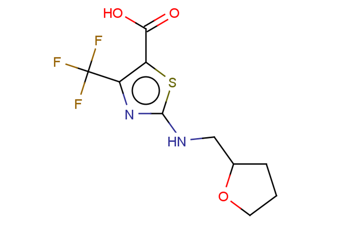 2-{[(oxolan-2-yl)methyl]amino}-4-(trifluoromethyl)-1,3-thiazole-5-carboxylic acid