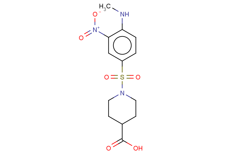 1-[4-(methylamino)-3-nitrobenzenesulfonyl]piperidine-4-carboxylic acid