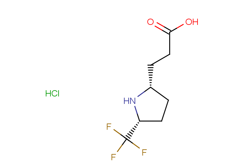 rac-3-[(2R,5S)-5-(trifluoromethyl)pyrrolidin-2-yl]propanoic acid hydrochloride, cis