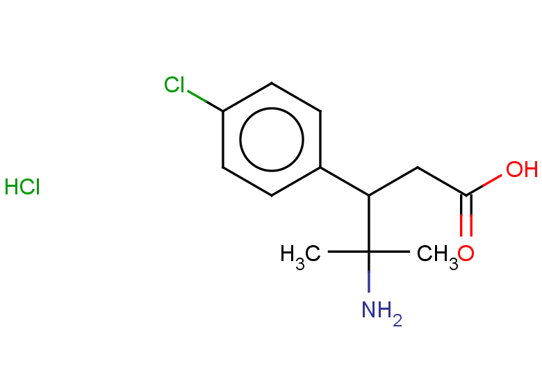 4-amino-3-(4-chlorophenyl)-4-methylpentanoic acid hydrochloride