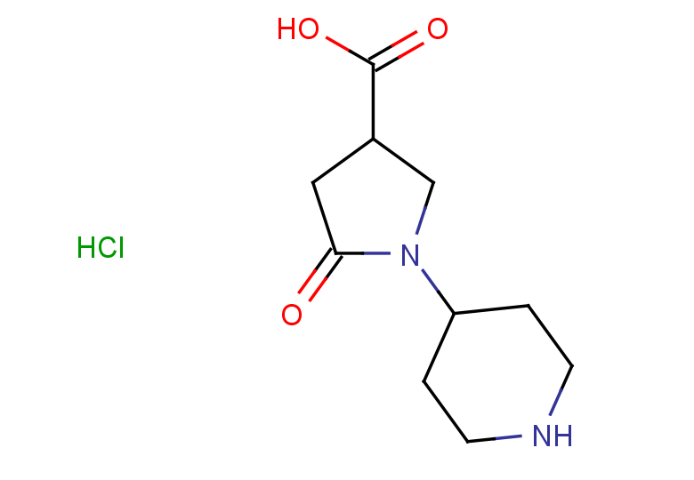 5-oxo-1-(piperidin-4-yl)pyrrolidine-3-carboxylic acid hydrochloride