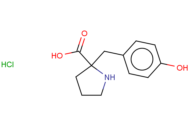 2-[(4-hydroxyphenyl)methyl]pyrrolidine-2-carboxylic acid hydrochloride
