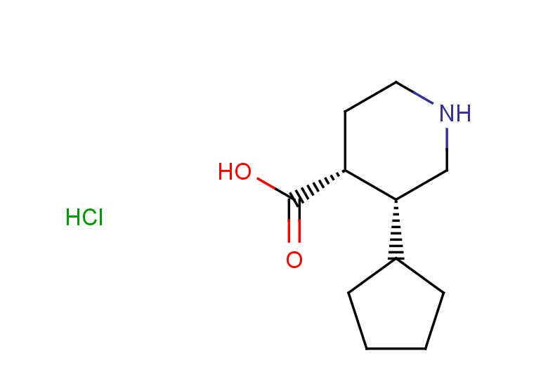 rac-(3R,4R)-3-cyclopentylpiperidine-4-carboxylic acid hydrochloride, cis