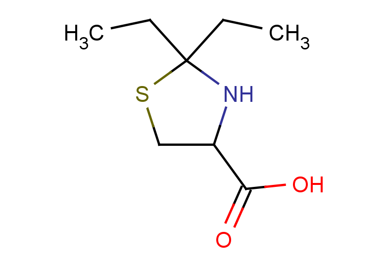 2,2-diethyl-1,3-thiazolidine-4-carboxylic acid