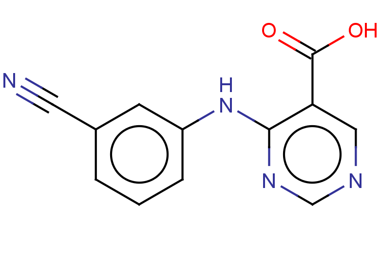 4-[(3-cyanophenyl)amino]pyrimidine-5-carboxylic acid