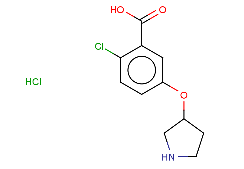 2-chloro-5-(pyrrolidin-3-yloxy)benzoic acid hydrochloride