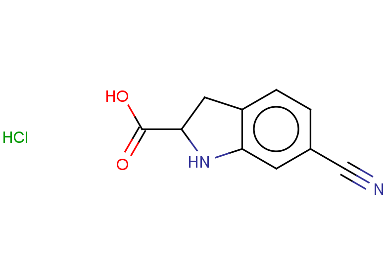6-cyano-2,3-dihydro-1H-indole-2-carboxylic acid hydrochloride