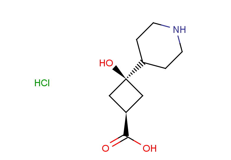 rac-(1s,3s)-3-hydroxy-3-(piperidin-4-yl)cyclobutane-1-carboxylic acid hydrochloride