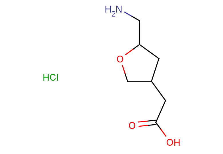 2-[5-(aminomethyl)oxolan-3-yl]acetic acid hydrochloride, Mixture of diastereomers