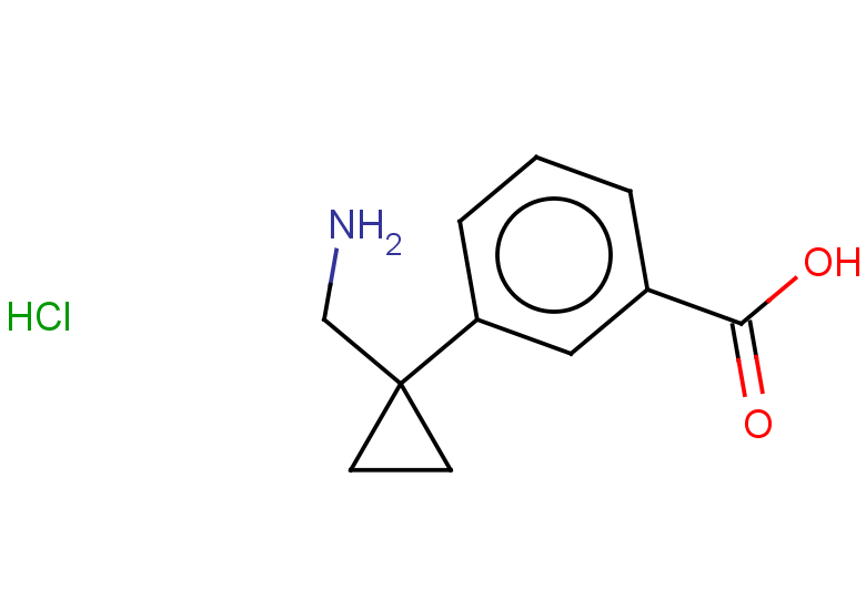3-[1-(aminomethyl)cyclopropyl]benzoic acid hydrochloride