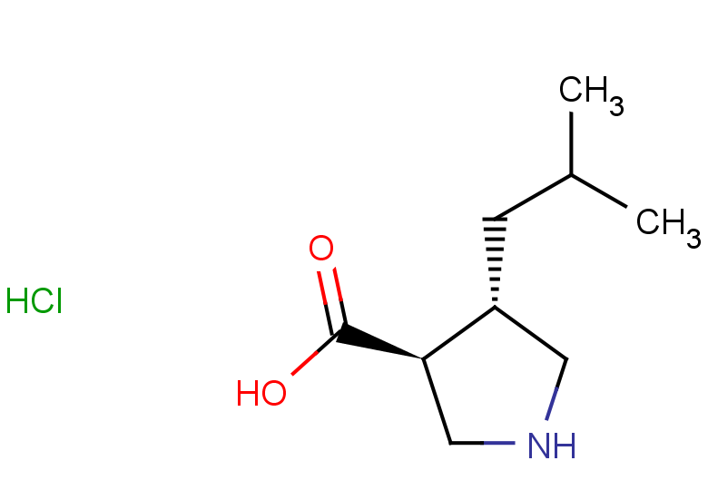 rac-(3R,4R)-4-(2-methylpropyl)pyrrolidine-3-carboxylic acid hydrochloride, trans