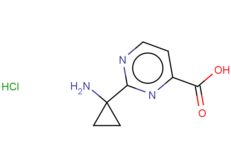 2-(1-aminocyclopropyl)pyrimidine-4-carboxylic acid hydrochloride