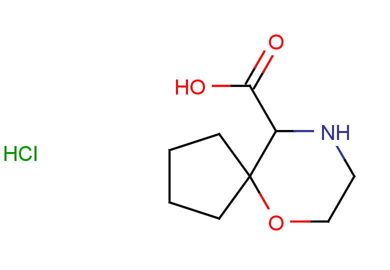 6-oxa-9-azaspiro[4.5]decane-10-carboxylic acid hydrochloride