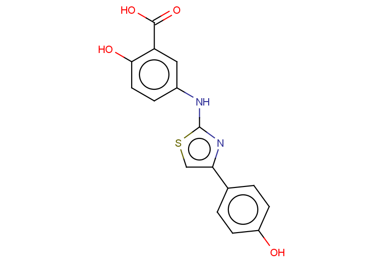 2-hydroxy-5-{[4-(4-hydroxyphenyl)-1,3-thiazol-2-yl]amino}benzoic acid
