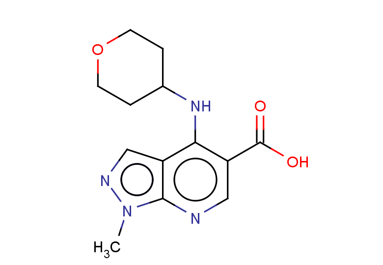 1-methyl-4-[(oxan-4-yl)amino]-1H-pyrazolo[3,4-b]pyridine-5-carboxylic acid