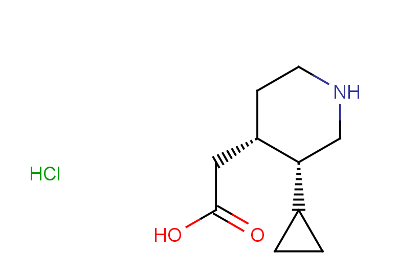 2-[(3R,4S)-3-cyclopropylpiperidin-4-yl]acetic acid hydrochloride