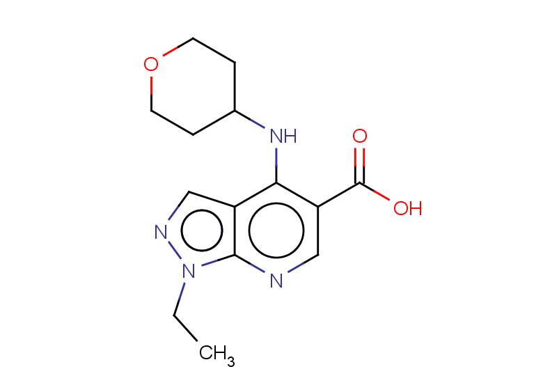 1-ethyl-4-[(oxan-4-yl)amino]-1H-pyrazolo[3,4-b]pyridine-5-carboxylic acid