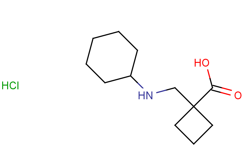 1-[(cyclohexylamino)methyl]cyclobutane-1-carboxylic acid hydrochloride